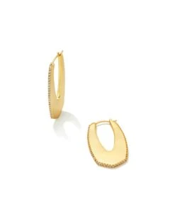 Adeline Hoop Earrings In Gold -Kendra Scott Jewelry Store kendra scott adeline hoop earrings gold 00