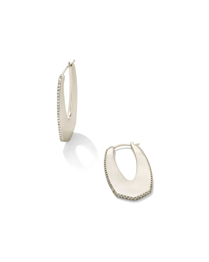 Adeline Hoop Earrings In Silver 5 Adeline Hoop Earrings In Silver - Image 3