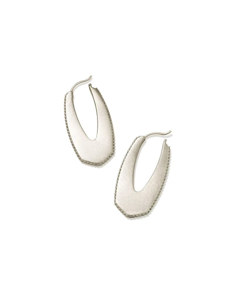 Adeline Hoop Earrings In Silver 3 Adeline Hoop Earrings In Silver