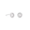 Aliyah Sterling Silver Stud Earrings In White Topaz