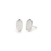 Amelee Earrings In Pave Diamond And 14k White Gold -Kendra Scott Jewelry Store kendra scott amelee stud white gold white diamond 00