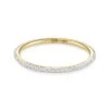 Angelina 14k Yellow Gold Band Ring In White Diamond
