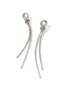 Annie Linear Earrings In Silver