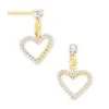 Open Heart 14k Yellow Gold Drop Earrings In White Diamond -Kendra Scott Jewelry Store kendra scott ari open heart drop earrings 14k yellow gold white diamond 00 lg
