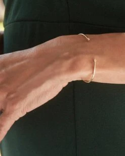 Audrey 14k Yellow Gold Cuff Bracelet In White Diamond -Kendra Scott Jewelry Store kendra scott audrey cuff bracelet 14k yellow gold white diamond 1