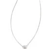 Audrey 14k White Gold Pendant Necklace In White Diamond, .25ct