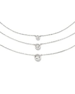 Audrey 14k White Gold Pendant Necklace In White Diamond -Kendra Scott Jewelry Store kendra scott audrey pendant necklace 14k white gold 07ct diamond 02