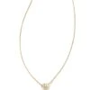 Audrey 14k Yellow Gold Pendant Necklace In White Diamond, .25ct -Kendra Scott Jewelry Store kendra scott audrey pendant necklace 14k yellow gold .25ct diamond 00