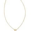Audrey 14k Yellow Gold Pendant Necklace In White Diamond