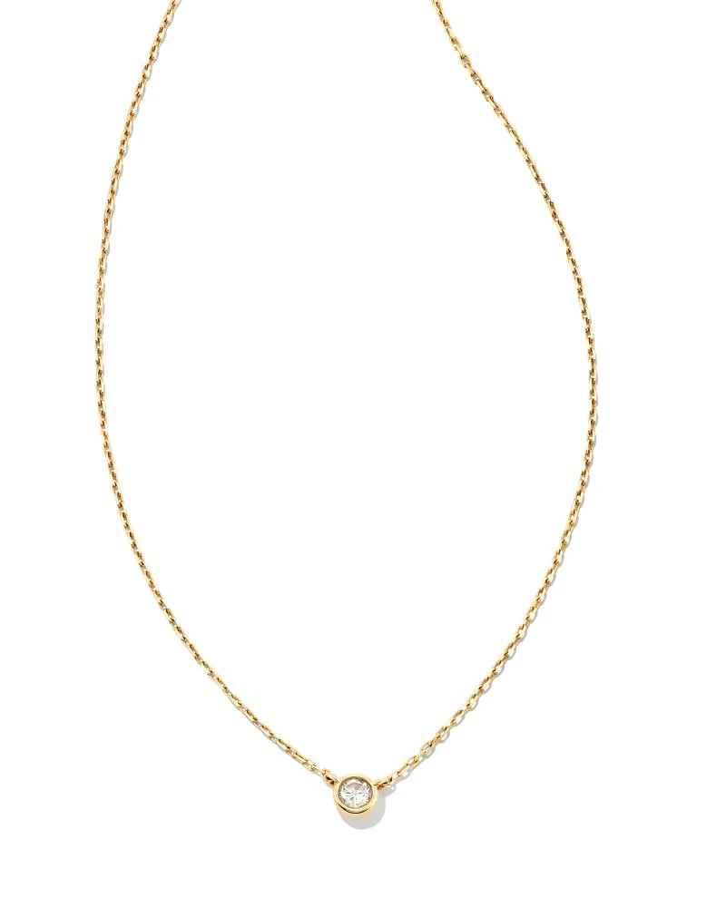 Audrey 14k Yellow Gold Pendant Necklace In White Diamond 3 Audrey 14k Yellow Gold Pendant Necklace In White Diamond