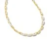 Bailey Gold Chain Necklace In White Mix