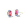 Barbie™ X Kendra Scott Gold Emilie Stud Earrings In Pink Iridescent Glitter Glass -Kendra Scott Jewelry Store kendra scott barbie emilie stud earrings gold pink iridescent glitter glass 00