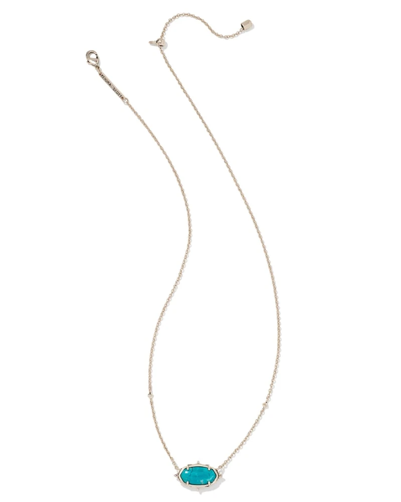 Baroque Elisa Vintage Silver Pendant Necklace In Variegated Dark Teal Magnesite 4 Baroque Elisa Vintage Silver Pendant Necklace In Variegated Dark Teal Magnesite - Image 2