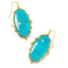 Baroque Ella Vintage Gold Drop Earrings In Variegated Dark Teal Magnesite -Kendra Scott Jewelry Store kendra scott baroque ella drop earrings vintage gold teal howlite 00