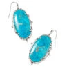 Baroque Ella Vintage Silver Drop Earrings In Variegated Dark Teal Magnesite 2 Baroque Ella Vintage Silver Drop Earrings In Variegated Dark Teal Magnesite -Kendra Scott Jewelry Store kendra scott baroque ella drop earrings vintage silver teal howlite 00