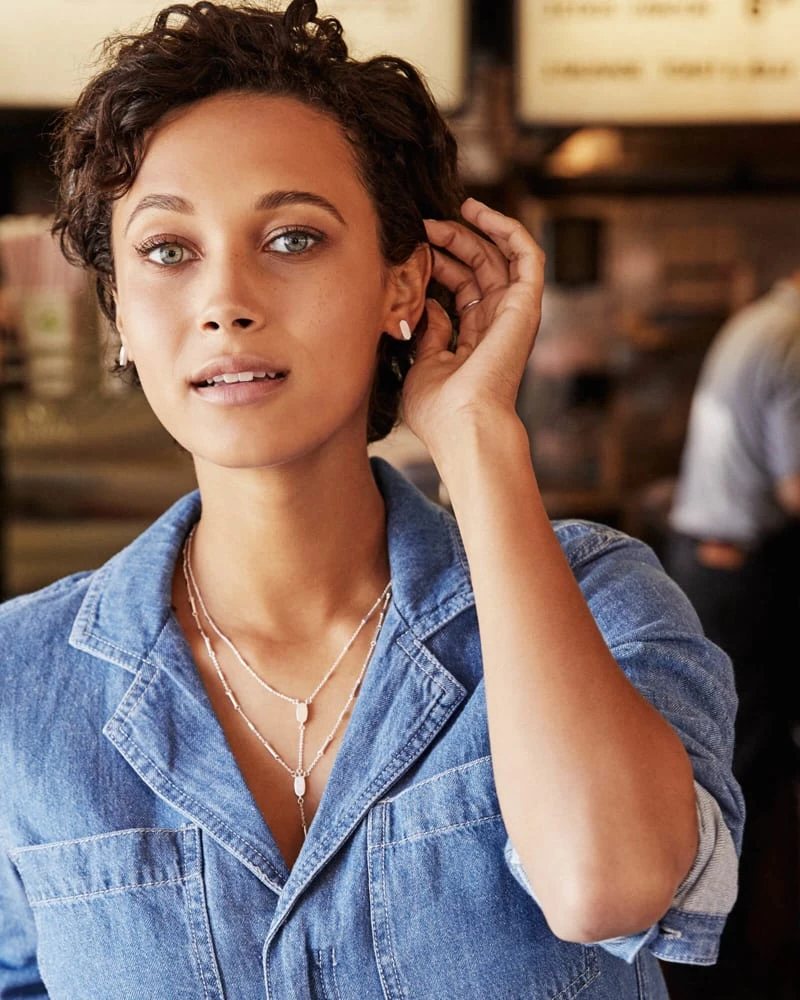 Barrett Stud Earrings In Rose Gold 5 Barrett Stud Earrings In Rose Gold - Image 3