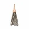 Beaded Rose Gold Tassel Charm In Brown Pyrite -Kendra Scott Jewelry Store kendra scott beaded tassel pyrite charm rose gold 00 lg