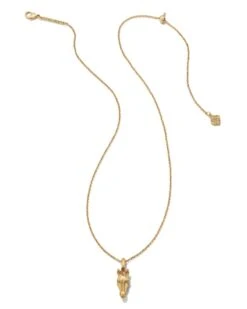 Beau Horse Pendant Necklace In Vintage Gold -Kendra Scott Jewelry Store kendra scott beau horse pendant necklace vintage gold 01