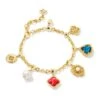 Brielle Gold Charm Bracelet In Multi Mix -Kendra Scott Jewelry Store kendra scott brielle charm bracelet gold multi mix 00