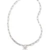 Brielle Convertible Medallion Chain Necklace In Silver