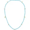 Britt Vintage Gold Convertible Stretch Necklace In Variegated Turquoise Magnesite -Kendra Scott Jewelry Store kendra scott britt convertible stretch necklace vintage gold variegated turquoise magnesite 00 lg