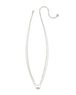 Brooke Multi Strand Necklace In Silver -Kendra Scott Jewelry Store kendra scott brooke multi strand necklace rhodium 01