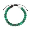 Cade Oxidized Sterling Silver Beaded Bracelet In Verde Mix