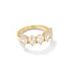 Cailin Gold Crystal Band Ring In White Crystal 2 Cailin Gold Crystal Band Ring In White Crystal -Kendra Scott Jewelry Store kendra scott caillin crystal band ring gold white cz 00