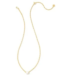 Cailin Gold Pendant Necklace In Ivory Mother-of-Pearl -Kendra Scott Jewelry Store kendra scott caillin pendant necklace gold ivory mop 00