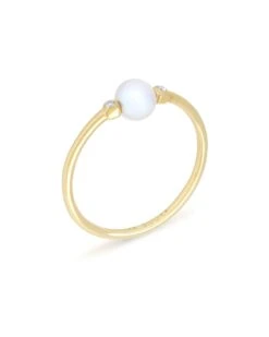 Cathleen 14k Yellow Gold Band Ring In Pearl -Kendra Scott Jewelry Store kendra scott cathleen band ring 14k gold pearl 01 lg