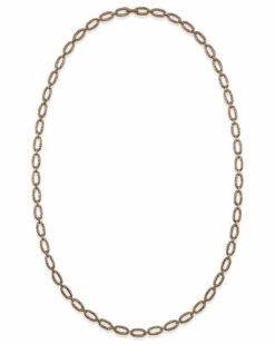 32 Inch Chain Link Necklace In Vintage Gold