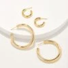 Colette Hoop Earring Set Of 2 In Gold