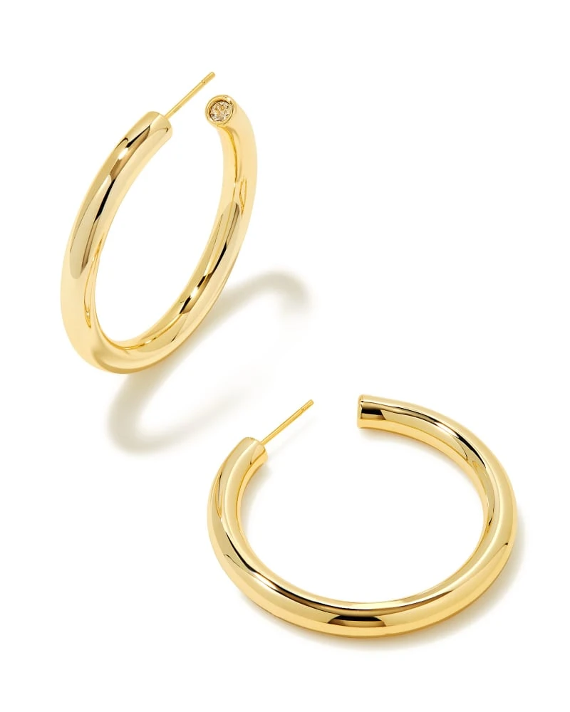 Colette Large Hoop Earrings In Gold 3 Colette Large Hoop Earrings In Gold