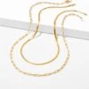 Herringbone And Paperclip Necklace Layering Set In 18k Gold Vermeil -Kendra Scott Jewelry Store kendra scott core necklace layering set 1 sterling silver yellow gold vermeil 00