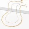 Single Satellite And Paperclip Necklace Layering Set In 18k Gold Vermeil -Kendra Scott Jewelry Store kendra scott core necklace layering set 2 sterling silver yellow gold vermeil 00