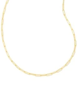 Courtney Paperclip Necklace In Gold