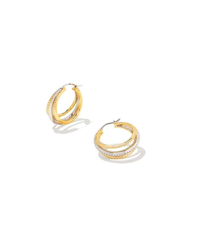 Dana Small Hoop Earrings In Mixed Metal 3 Dana Small Hoop Earrings In Mixed Metal
