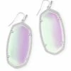 Danielle Silver Drop Earrings In Dichroic Glass -Kendra Scott Jewelry Store kendra scott danielle earring rhodium dichroic glass 00 lg