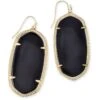 Danielle Gold Drop Earrings In Black Opaque Glass 1 Danielle Gold Drop Earrings In Black Opaque Glass -Kendra Scott Jewelry Store kendra scott danielle gold statement earrings in black 00 default lg