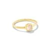 Davie 18k Gold Vermeil Band Ring In Rainbow Moonstone
