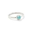 Davie Sterling Silver Band Ring In Aquamarine
