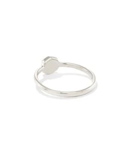 Davie Sterling Silver Band Ring In Aquamarine -Kendra Scott Jewelry Store kendra scott davie band ring sterling silver aquamarine 01
