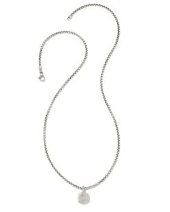 Davie Metal Charm Necklace In Oxidized Sterling Silver -Kendra Scott Jewelry Store kendra scott davie metal charm necklace oxidized sterling silver 01