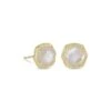 Davie Gold Stud Earrings In Ivory Mother-of-Pearl -Kendra Scott Jewelry Store kendra scott davie stud earring gold ivory mother of pearl 00 lg