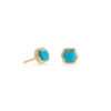 Davie 18k Gold Vermeil Stud Earrings In Turquoise -Kendra Scott Jewelry Store kendra scott davie stud earrings 18k gold vermeil blue turquoise 00 lg