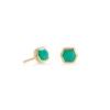 Davie 18k Gold Vermeil Stud Earrings In Chrysoprase -Kendra Scott Jewelry Store kendra scott davie stud earrings 18k gold vermeil green chrysoprase 00 lg