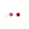 Davie 18k Gold Vermeil Stud Earrings In Garnet -Kendra Scott Jewelry Store kendra scott davie stud earrings 18k gold vermeil red garnet 00 lg
