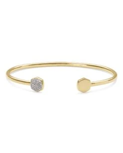 Davis 18k Gold Vermeil Cuff Bracelet In White Diamond 8 Davis 18k Gold Vermeil Cuff Bracelet In White Diamond -Kendra Scott Jewelry Store kendra scott davis bracelet gold white diamond 02 lg