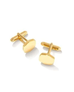 Davis Cuff Links In 18k Gold Vermeil -Kendra Scott Jewelry Store kendra scott davis cuff links 18K yellow gold vermeil 01