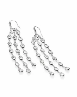 Daya Statement Earrings In Silver -Kendra Scott Jewelry Store kendra scott daya earrings silver white cz 01 lg